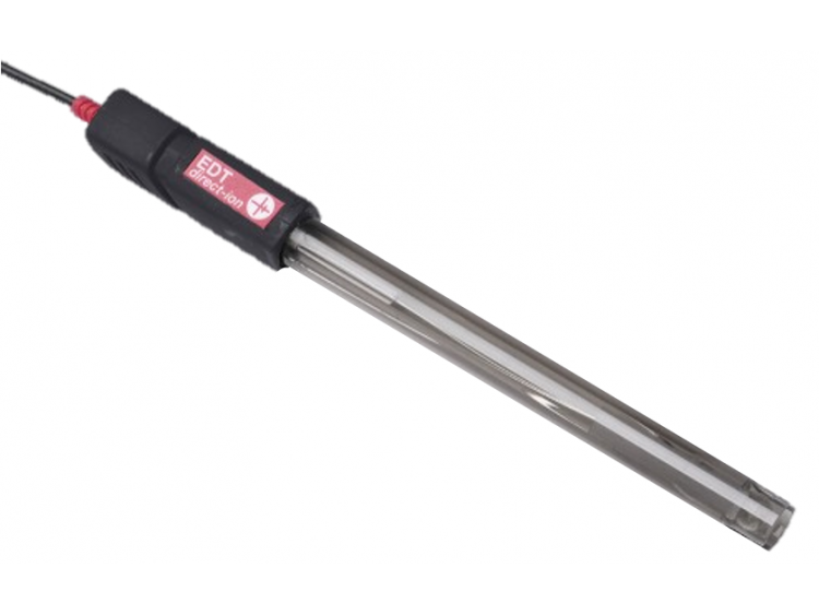 Image showing a pH electrode with a protective skirt.