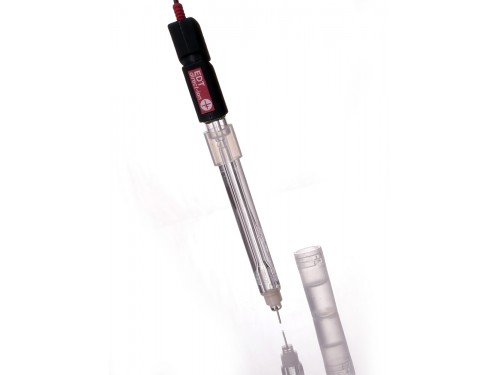 Image showing a glass redox combination electrode.