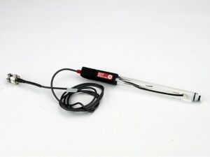 An image showing a silver-silver chloride reference electrode.