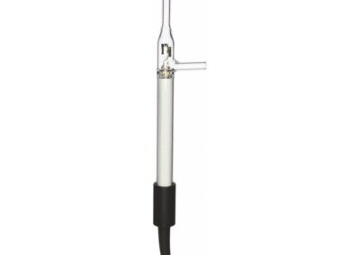 An image showing a glass conductivity flow cell.