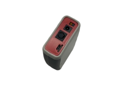 Top down view of the conductivity transmitter box.
